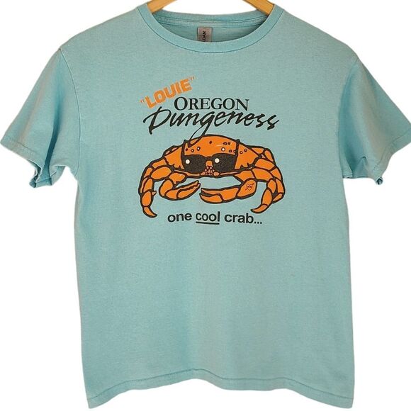 oregon dungeness crab novelty tshirt light blue size S - Picture 1 of 5